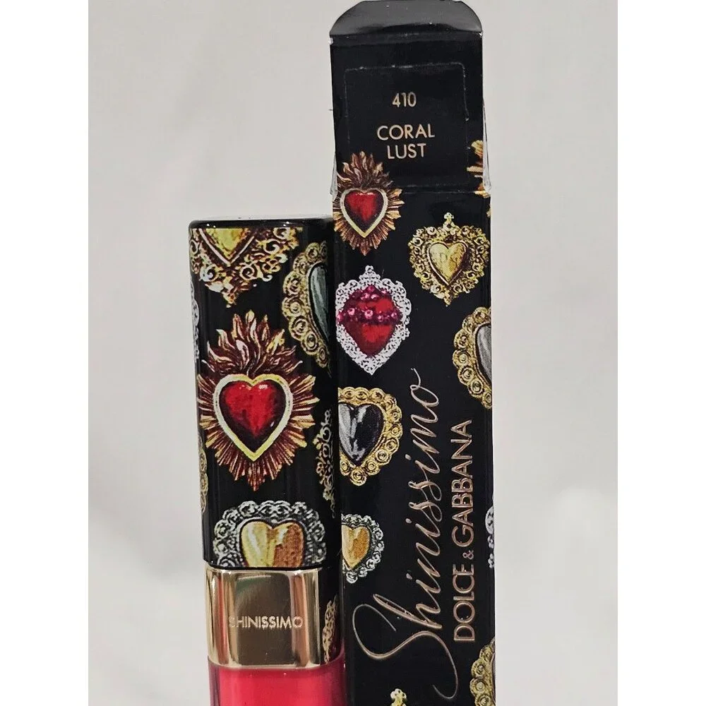 the Dolce & Gabbana Shinissimo High Shine Lip Lacquer shade 410 Coral Lust